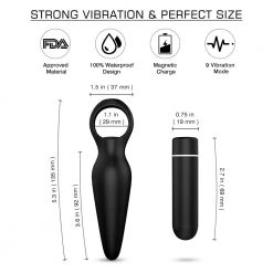 Mysite Bullet Vibrating Plug With Ring Anal Toys