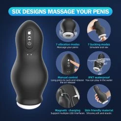 Mysite X S9 Spacecup Glans Time Delay Trainer 100% Waterproof Dick Sucking Machine Male Masturbator With Vibrating