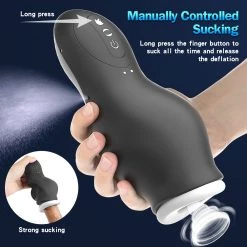 Mysite X S9 Spacecup Glans Time Delay Trainer 100% Waterproof Dick Sucking Machine Male Masturbator With Vibrating