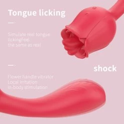 Mysite Rose Vibrator With Handle Rose Vibrators
