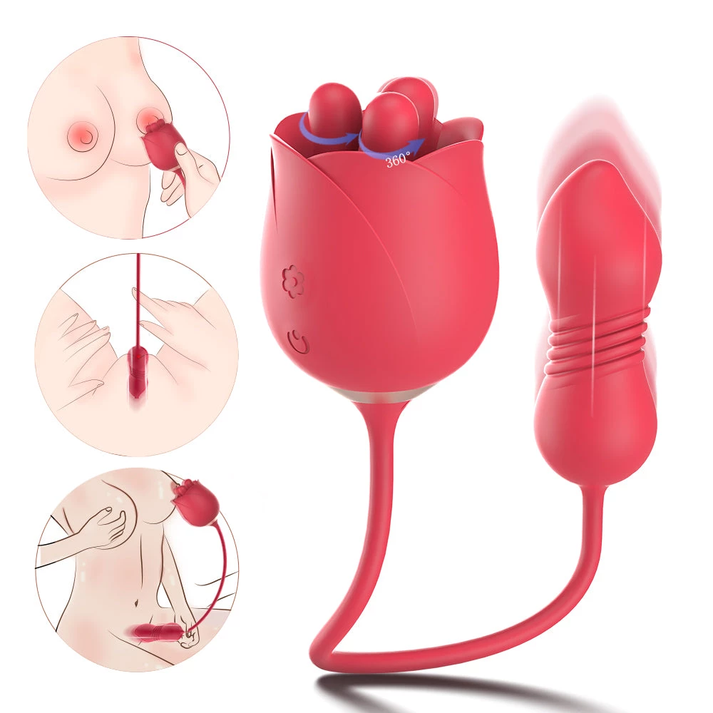 Mysite Rose G Spot Clitoral Tongue Vibrator For Women 1 Mysite Rose G Spot Clitoral Tongue Vibrator For Women