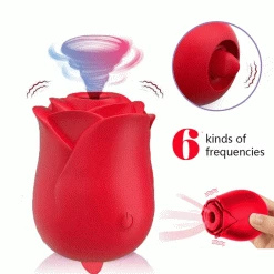 Mysite Silicone Rose Waterproof Sucking Vibrator Sex Toys