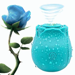 Mysite Rose Sex Toy Waterproof Sucking Light Blue Vibrator For Women