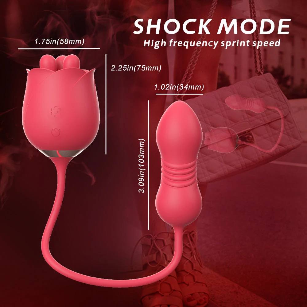 Mysite Rose G Spot Clitoral Tongue Vibrator For Women 7 Mysite Rose G Spot Clitoral Tongue Vibrator For Women