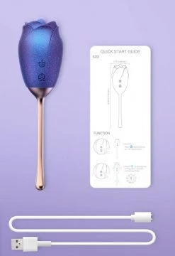 Mysite Silicone Rose Vibrator With Tongue Lickingfor Women Rose Vibrators