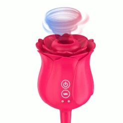 Mysite Rose Toys, Sucking Vibrator With Intense Suction 2 In 1 Vaginal Clitoris Stimulation Rose Vibrators