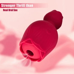 Mysite Vibrators Rose Queen - 2In1 Tongue Vibrator ＆ Rose Clit Sucker